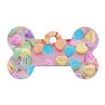 valentines candy hearts Dog Tag Bone (One Side)