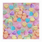 valentines candy hearts Medium Glasses Cloth