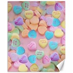 valentines candy hearts Canvas 11  x 14 