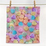 valentines candy hearts Face Towel