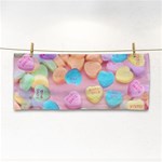 valentines candy hearts Hand Towel