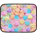 valentines candy hearts Fleece Blanket (Mini)