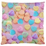 valentines candy hearts Large Cushion Case (One Side)