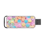 valentines candy hearts Portable USB Flash (One Side)