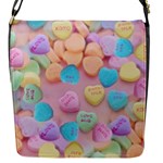 valentines candy hearts Flap Closure Messenger Bag (S)