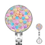 valentines candy hearts Stainless Steel Nurses Watch