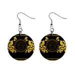 Gold Medusa 1  Button Earrings