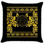 Gold Medusa Throw Pillow Case (Black)