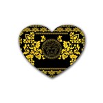 Gold Medusa Rubber Heart Coaster (4 pack)