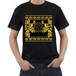 Gold Medusa Men s T-Shirt (Black)