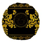 Gold Medusa Large 18  Premium Round Cushion 