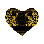 Gold Medusa Standard 16  Premium Heart Shape Cushion 