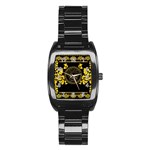 Gold Medusa Stainless Steel Barrel Watch