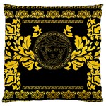 Gold Medusa Large Flano Cushion Case (One Side)