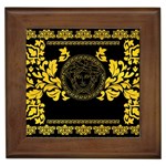 Gold Medusa Framed Tile