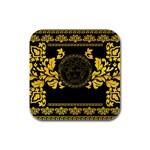 Gold Medusa Rubber Square Coaster (4 pack)