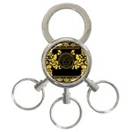 Gold Medusa 3-Ring Key Chain