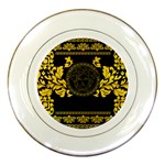 Gold Medusa Porcelain Plate