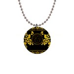 Gold Medusa 1  Button Necklace