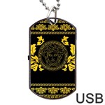 Gold Medusa Dog Tag USB Flash (One Side)