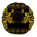 Gold Medusa Large 18  Premium Flano Round Cushion 