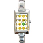 Emoji Happy Face Rectangle Italian Charm Watch