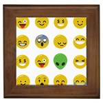 Emoji Happy Face Framed Tile