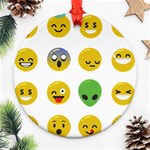 Emoji Happy Face Ornament (Round)