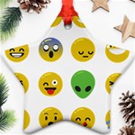 Emoji Happy Face Ornament (Star)