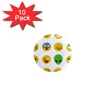 Emoji Happy Face 1  Mini Magnet (10 pack) 