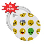 Emoji Happy Face 2.25  Button (10 pack)