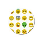 Emoji Happy Face Magnet 3  (Round)