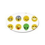 Emoji Happy Face Sticker Oval (10 pack)