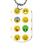 Emoji Happy Face Dog Tag (Two Sides)