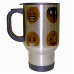 Emoji Happy Face Travel Mug (Silver Gray)