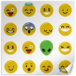 Emoji Happy Face Canvas 12  x 12 