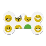 Emoji Happy Face Dog Tag Bone (Two Sides)