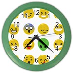 Emoji Happy Face Color Wall Clock