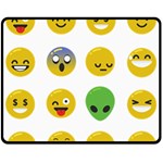 Emoji Happy Face Fleece Blanket (Medium)