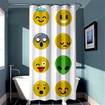 Emoji Happy Face Shower Curtain 36  x 72  (Stall)