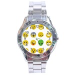 Emoji Happy Face Stainless Steel Analogue Watch