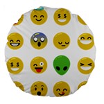 Emoji Happy Face Large 18  Premium Round Cushion 