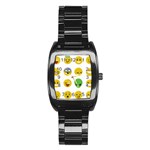 Emoji Happy Face Stainless Steel Barrel Watch