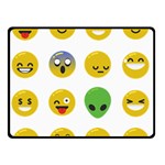 Emoji Happy Face Double Sided Fleece Blanket (Small)