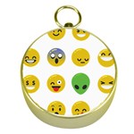 Emoji Happy Face Gold Compass