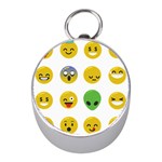 Emoji Happy Face Silver Compass (Mini)