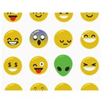 Emoji Happy Face Double Sided Flano Blanket (Medium)