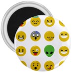 Emoji Happy Face 3  Magnet