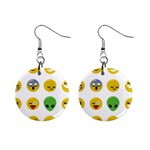 Emoji Happy Face 1  Button Earrings