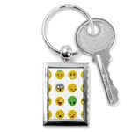 Emoji Happy Face Key Chain (Rectangle)